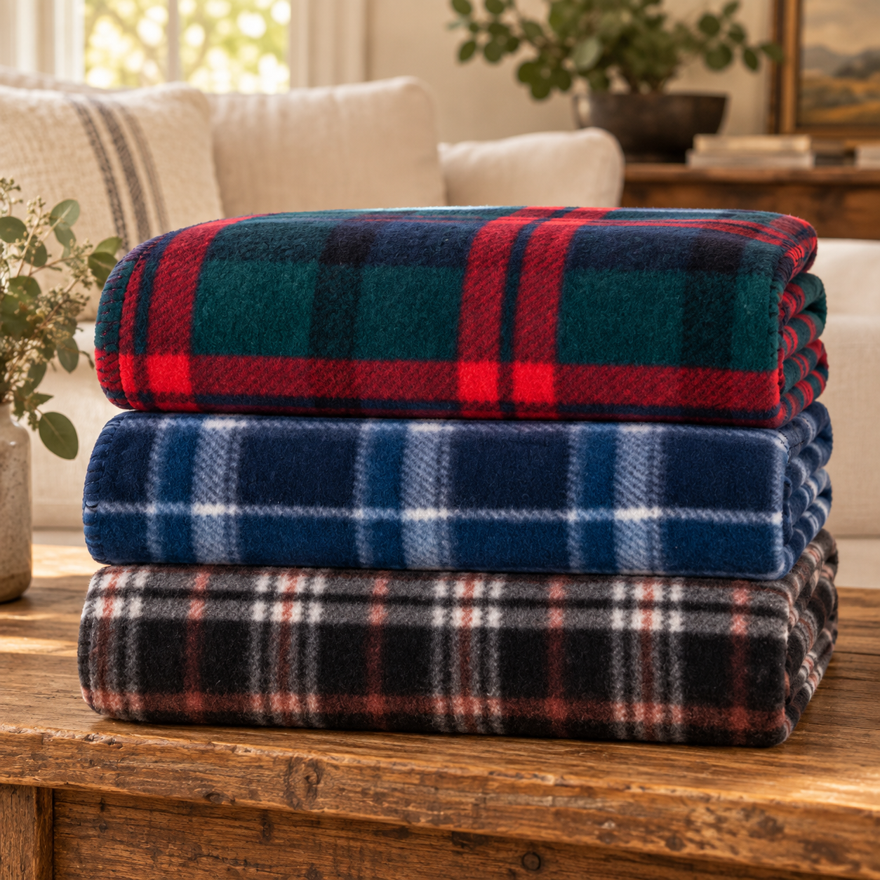 Rustic Roots Heritage Fleece Throw – 50 × 60 in