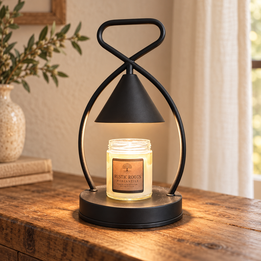 Rustic Roots Lantern Candle Warmer with Dimmable Light